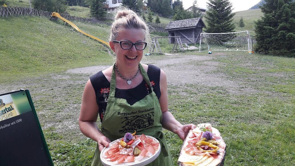 Berggasthof Steckholzer Sankt Jodok am Brenner Exteriör bild
